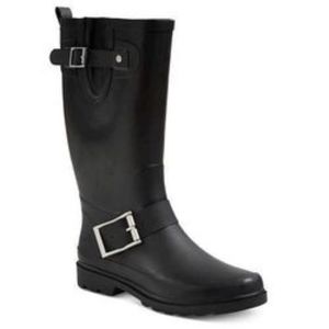 Women's Belted Tall Moto Rainboots